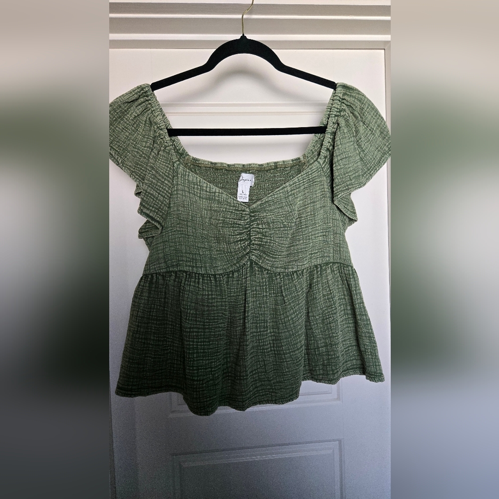 Olive Green Women's Crop Top
